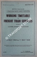 Working Timetable of Freight Train Services - Section CR - Camden, Crewe and branches, 13 May 1985 to 11 May 1986 by British Railways London Midland Region
